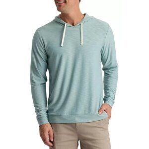 Free Fly Men's Bamboo Slub Hoodie II Ocean Mist Long Sleeve Active Medium